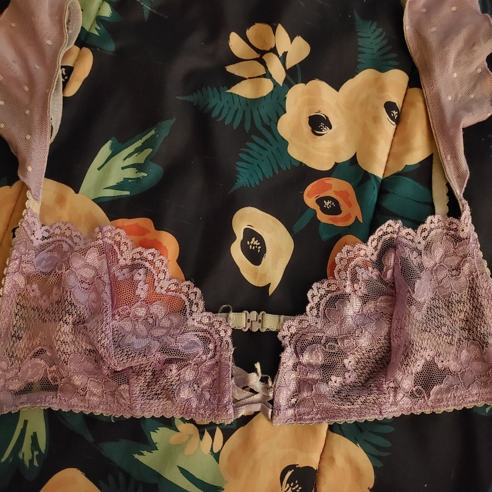 Light purple 2 piece sexy lingerie set